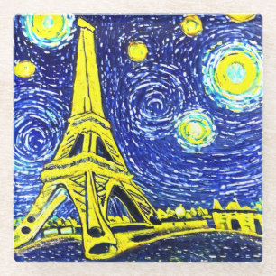 Dessous-de-verre En Verre Starry Night Paris France