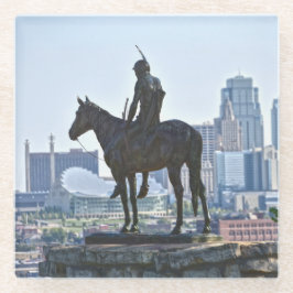 Dessous-de-verre En Verre Statue du Scoutisme, Kansas City