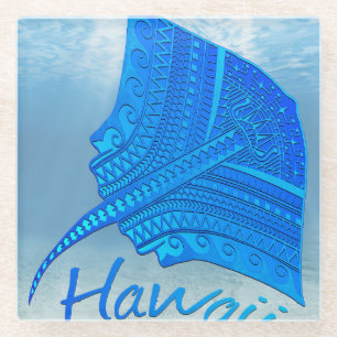 Dessous-de-verre En Verre Stingray hawaïen
