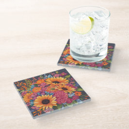 Dessous-de-verre En Verre Summer Sunflower magic