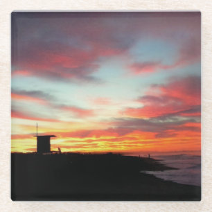 Dessous-de-verre En Verre Sunrise at Newport Beach
