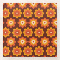 Super rétro les années 70 boho hippie orange fleur