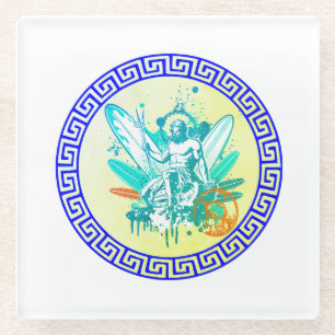 Dessous-de-verre En Verre Surf Poseidon