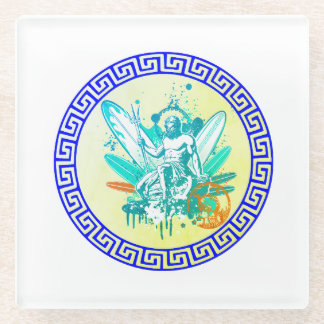 Dessous-de-verre En Verre Surf Poseidon