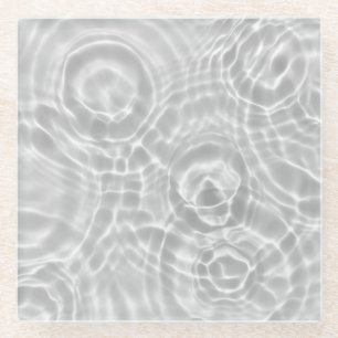 Dessous-de-verre En Verre Surface d'eau claire Texture Abstraite