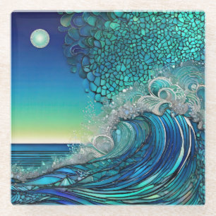 Dessous-de-verre En Verre Surreal Surf Seascape