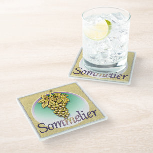 Dessous-de-verre En Verre Symbole sommelier
