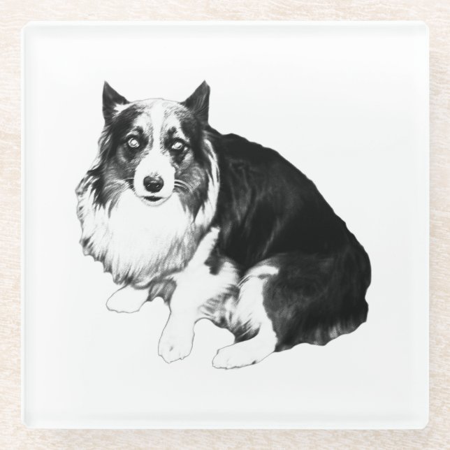 Dessous-de-verre En Verre Table Calme, Corgi Calme (Devant)