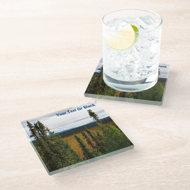 Dessous-de-verre En Verre Taiga été (Incliné)