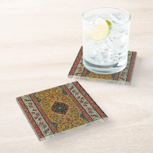 Dessous-de-verre En Verre Tapis Persan Ancien Élégant Design
