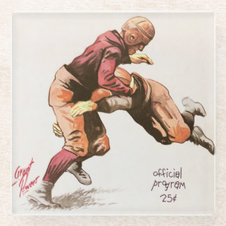 Dessous-de-verre En Verre Tapisserie de programme de football vintage Grant