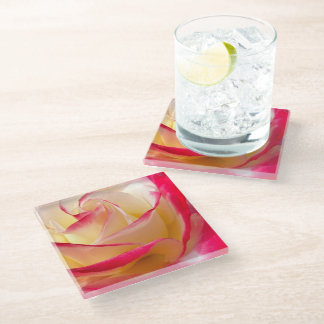Dessous-de-verre En Verre Tapisserie de rose