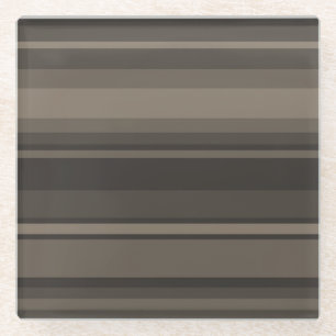 Dessous-de-verre En Verre Taupe bandes