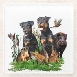 Dessous-de-verre En Verre Terrier de chasse allemand (Jagdterrier)