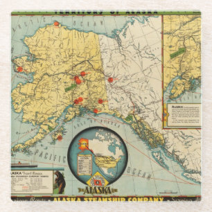 Dessous-de-verre En Verre Territoire de l'Alaska