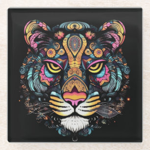Dessous-de-verre En Verre Tête de Tigre Incroyable 