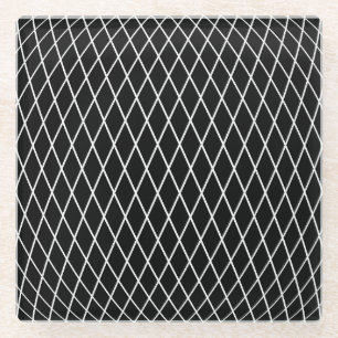 Dessous-de-verre En Verre Texture géométrique en treillis de diamant.