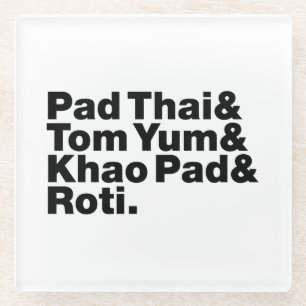 Dessous-de-verre En Verre Thai Street Food