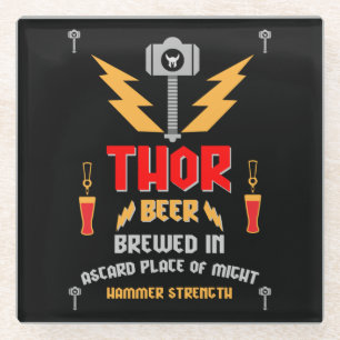 Dessous-de-verre En Verre Thor Bière Paganisme germanique