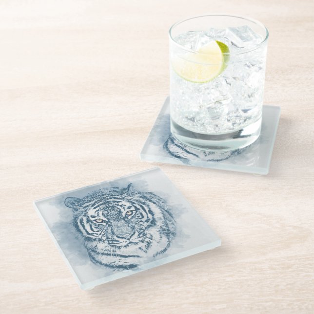 Dessous-de-verre En Verre tigre (Incliné)
