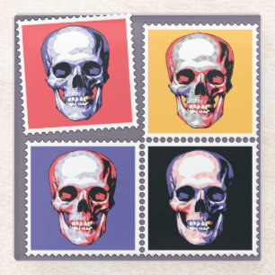 Dessous-de-verre En Verre Timbres crâniennes