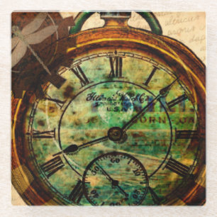 Dessous-de-verre En Verre Timepiece Steampunk