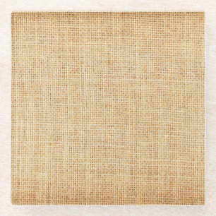 Dessous-de-verre En Verre Tissu naturel, arrière - plan texturé.