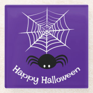 Dessous-de-verre En Verre Toile d'araignée Halloween