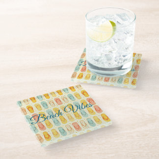 Dessous-de-verre En Verre Tongs clinquants