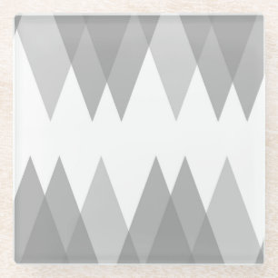 Dessous-de-verre En Verre Triangles gris