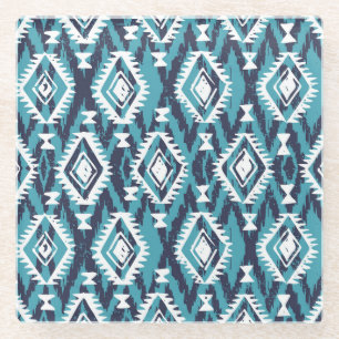 Dessous-de-verre En Verre Tribal géométrique Aztec Navajo Imprimer