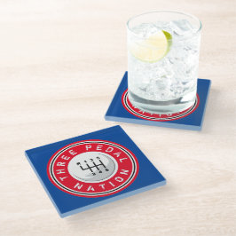 DESSOUS-DE-VERRE EN VERRE TROIS PEDAL