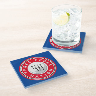 DESSOUS-DE-VERRE EN VERRE TROIS PEDAL