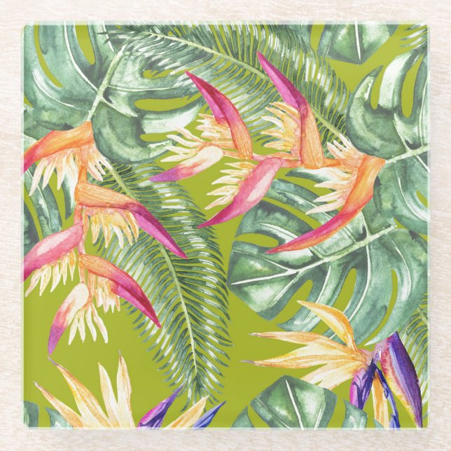 Dessous-de-verre En Verre Tropical (Devant)