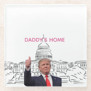Dessous-de-verre En Verre Trump 2024 Reprendre l'Amérique à la maison de pap