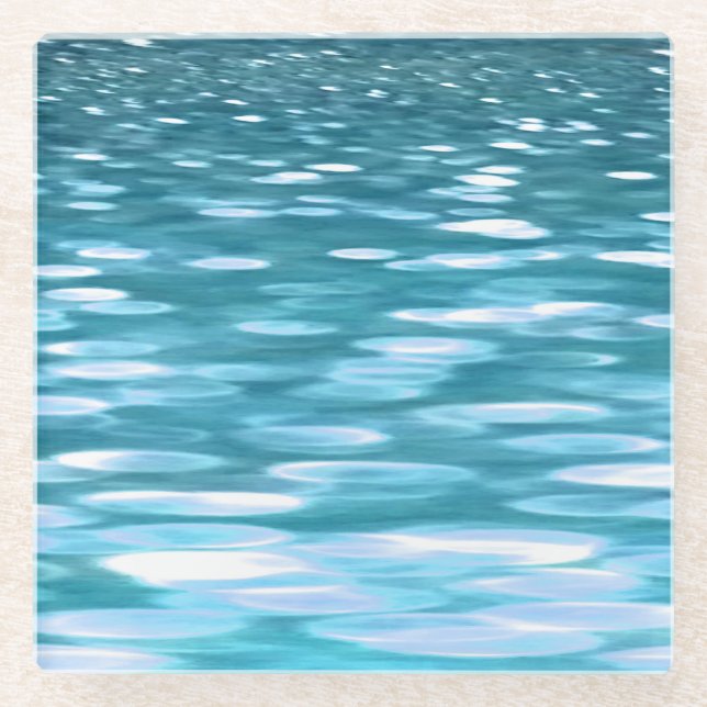 Dessous-de-verre En Verre Turquoise shimmer (Devant)