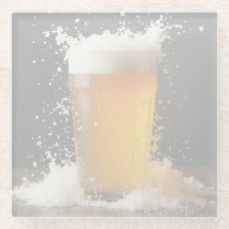 Dessous-de-verre En Verre Un beau verre de bière