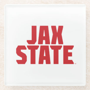 Dessous-de-verre En Verre Université d'État de Jacksonville JAX STATE Rouge