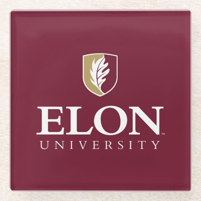Dessous-de-verre En Verre Université Elon (Devant)