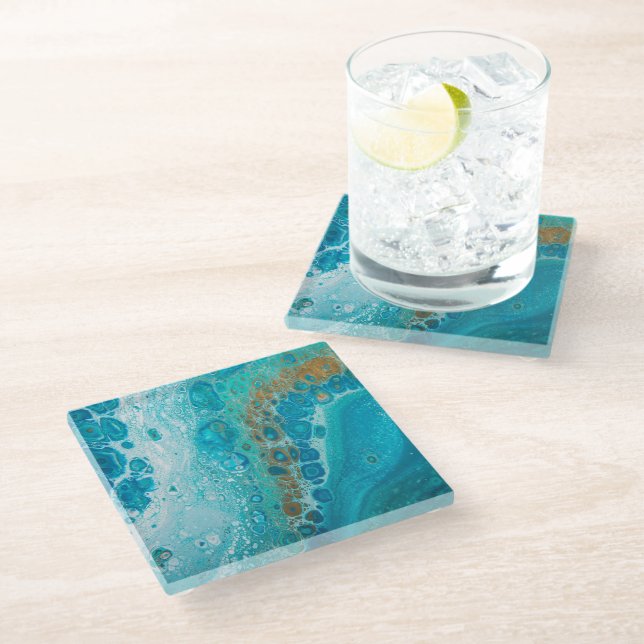 Dessous-de-verre En Verre Vague écrasante (Incliné)