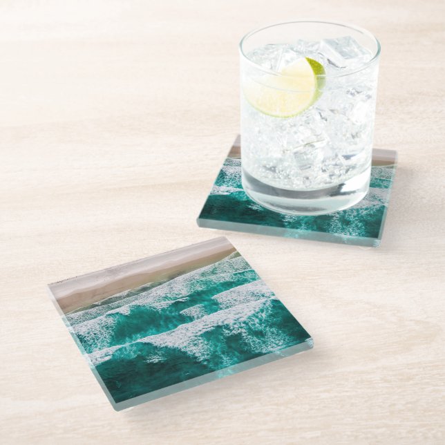 Dessous-de-verre En Verre Vagues (Incliné)