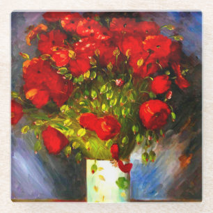 Dessous-de-verre En Verre Van Gogh Red Poppies
