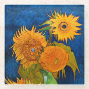 Dessous-de-verre En Verre Van Gogh Sunflowers