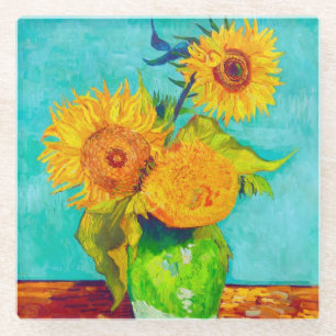 Dessous-de-verre En Verre Van Gogh Sunflowers