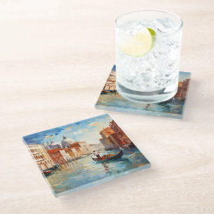 Dessous-de-verre En Verre Venise peinte, Italie