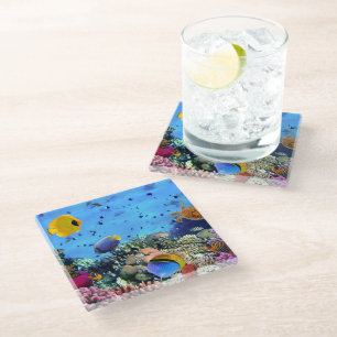 Dessous-de-verre En Verre Verre Dessous de verre-mer