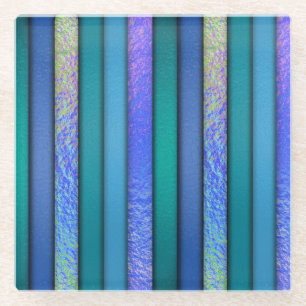 Dessous-de-verre En Verre Verre fusionné Art Ocean Blues