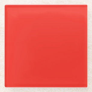 Dessous-de-verre En Verre Verre rouge à rayures