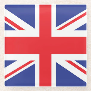 Dessous-de-verre En Verre Version illustrée du drapeau britannique