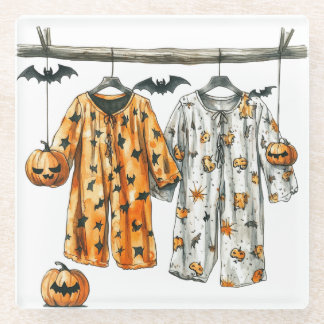 DESSOUS-DE-VERRE EN VERRE VÊTEMENTS DE LIGNE DE VÊTEMENTS HALLOWEEN CAPRICIE